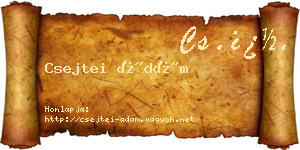 Csejtei Ádám névjegykártya