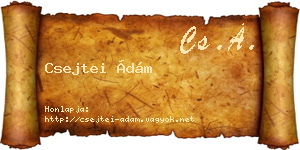 Csejtei Ádám névjegykártya